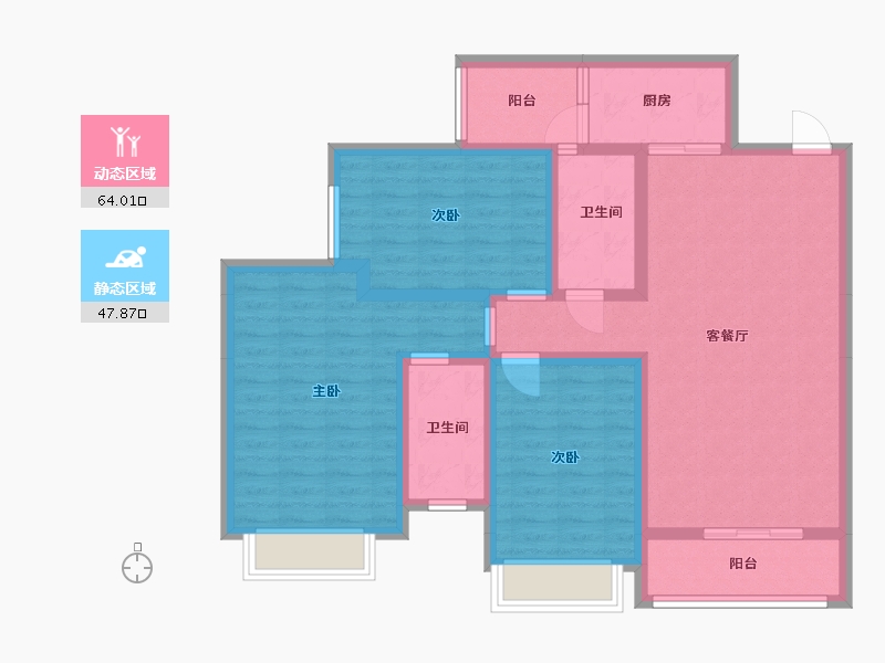 贵州省-贵阳市-修文鹭岛国际-98.92-户型库-动静分区