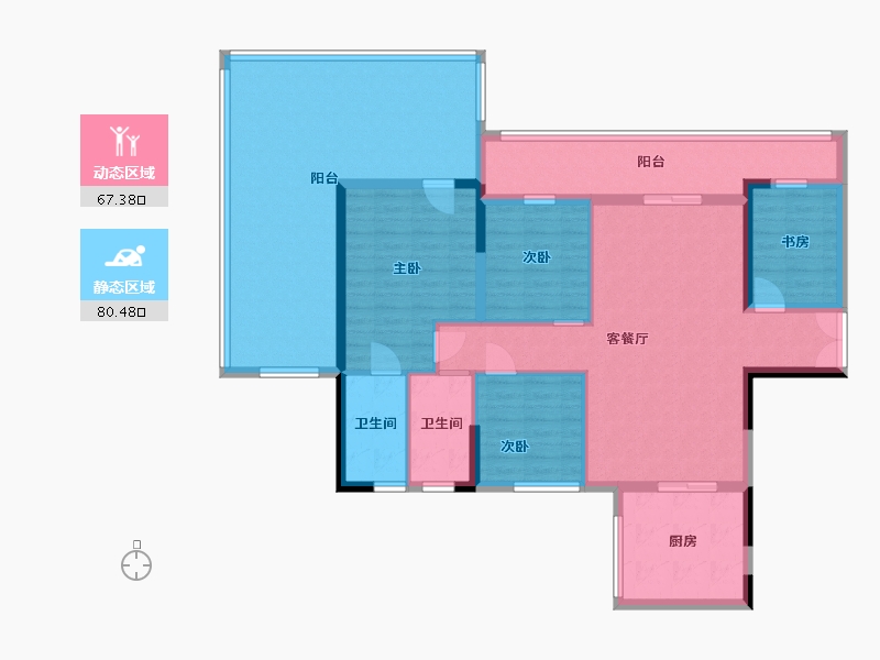 贵州省-贵阳市-中环国际阅湖-132.65-户型库-动静分区