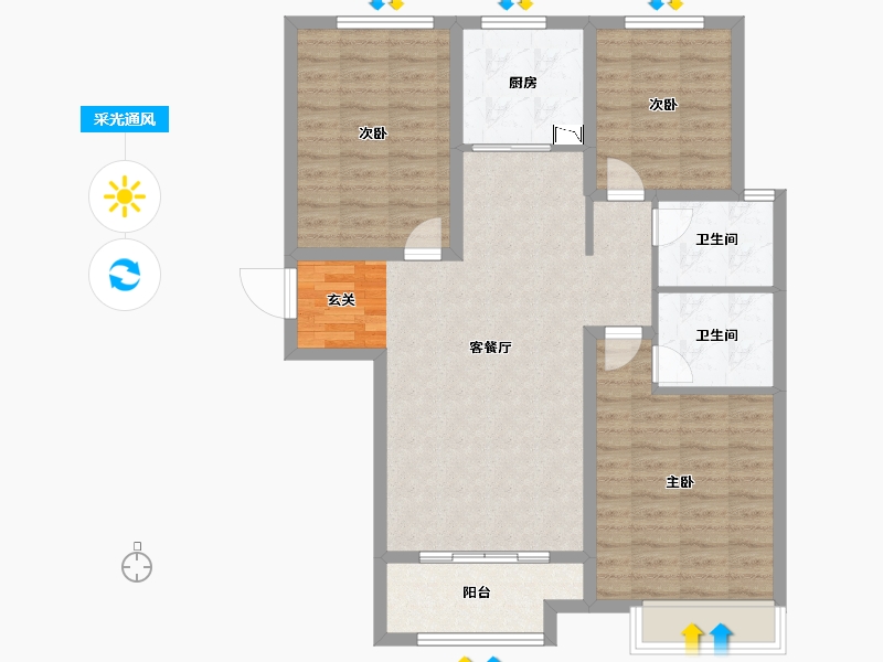 河北省-邢台市-皓顺茂-94.00-户型库-采光通风