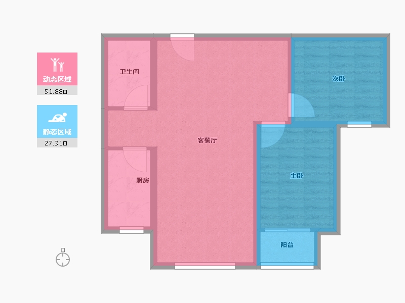 河北省-保定市-隆泽园-71.00-户型库-动静分区