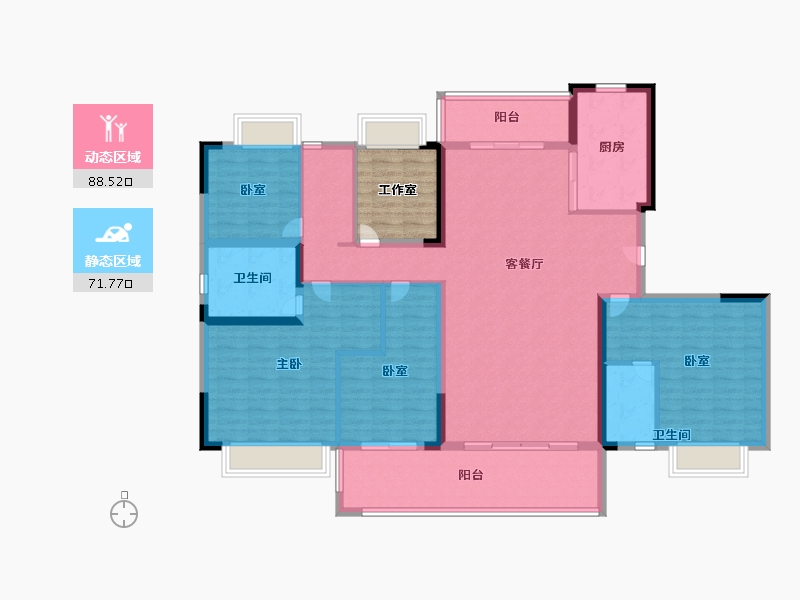 贵州省-遵义市-碧桂园云著名邸-152.00-户型库-动静分区