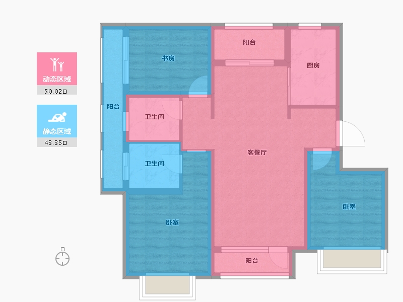 河北省-保定市-印象城滨江悦-82.32-户型库-动静分区