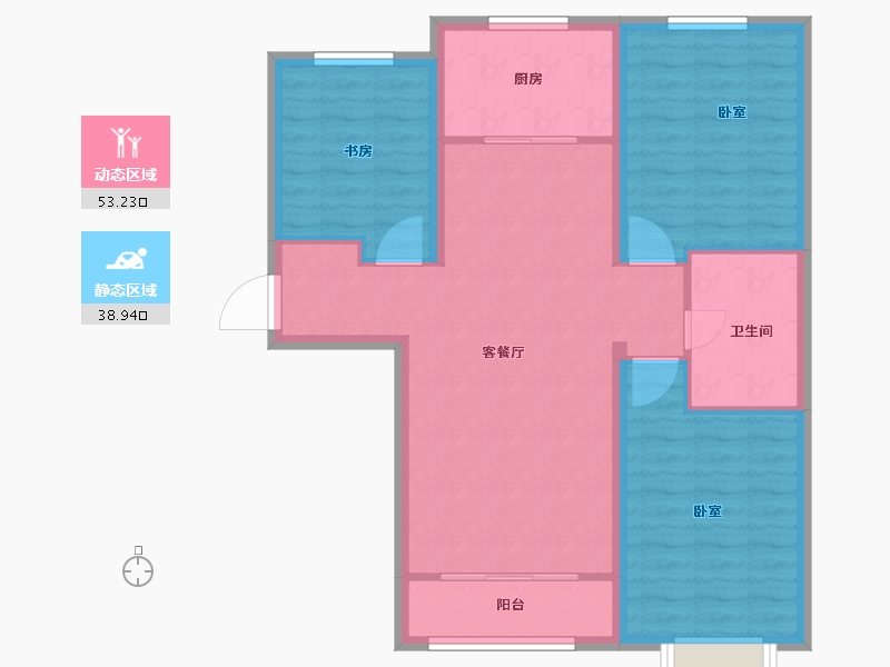 河北省-保定市-鹏渤印象城-83.00-户型库-动静分区