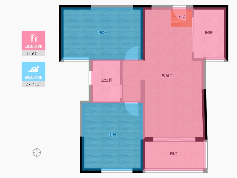 四川省-成都市-瀚城绿洲-65.06-户型库-动静分区