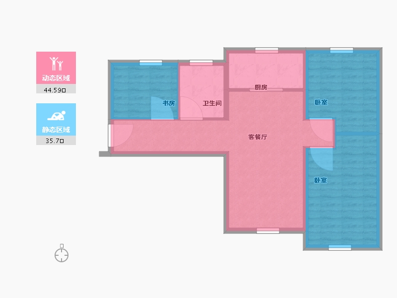 河北省-保定市-金泰春风里-72.09-户型库-动静分区