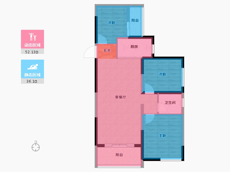 四川省-成都市-瀚城绿洲-78.94-户型库-动静分区