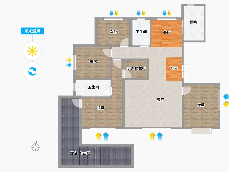 河北省-保定市-易水悦府-120.90-户型库-采光通风