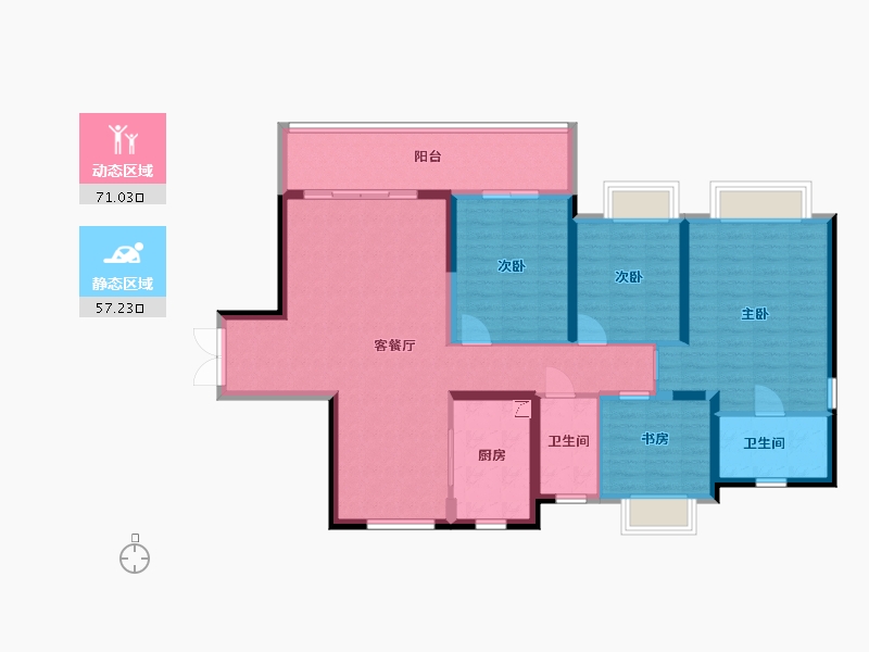 贵州省-贵阳市-保利公园2010-115.20-户型库-动静分区