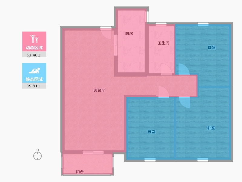 河北省-保定市-花溪壹号院-84.00-户型库-动静分区