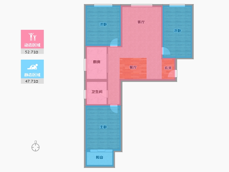 河北省-保定市-紫竹苑-90.10-户型库-动静分区