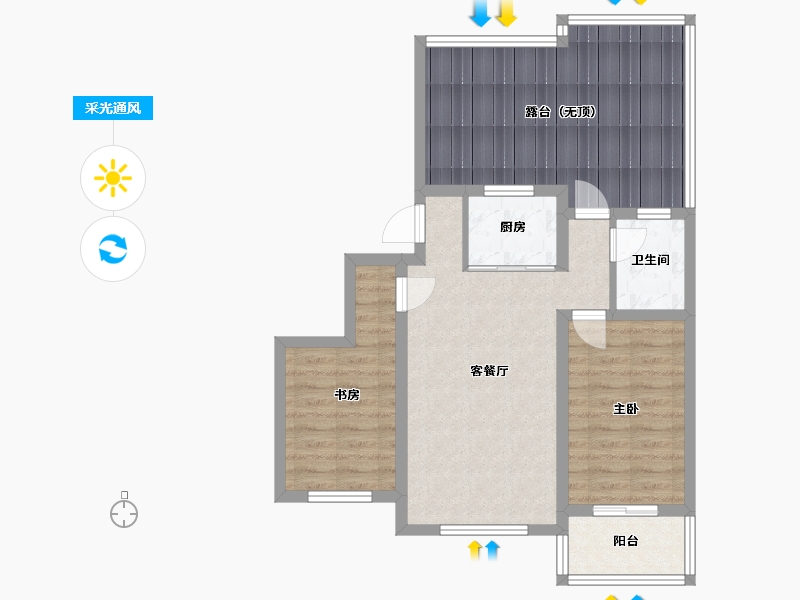 河北省-保定市-中莱景泰家园-80.00-户型库-采光通风