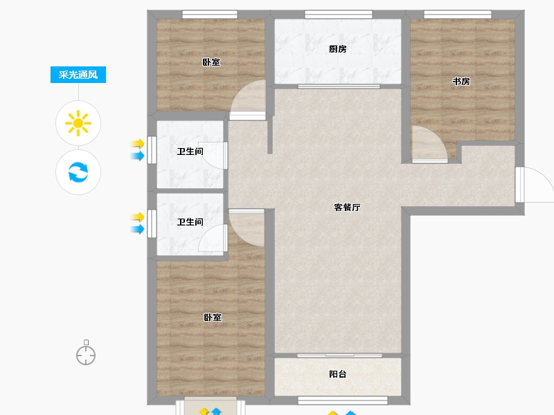 河北省-保定市-鹏渤印象城-86.01-户型库-采光通风