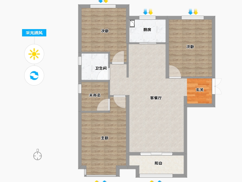 河北省-邢台市-御玺台-96.00-户型库-采光通风