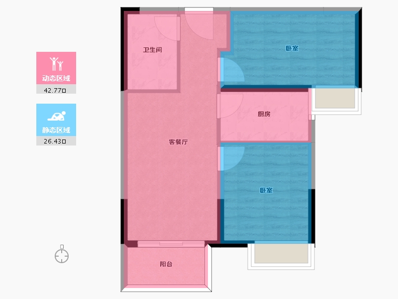 河北省-邯郸市-恒大翡翠御庭-62.00-户型库-动静分区