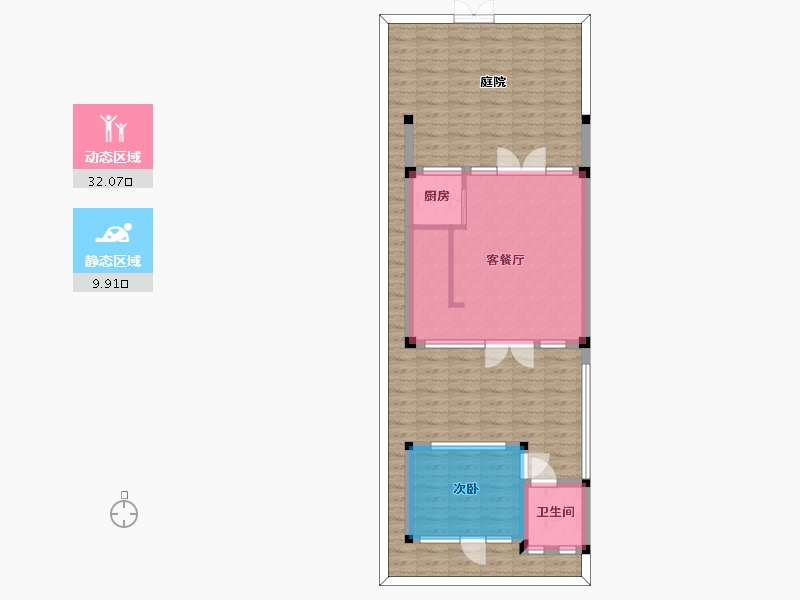 河北省-保定市-恋乡太行水镇民宿区-91.82-户型库-动静分区