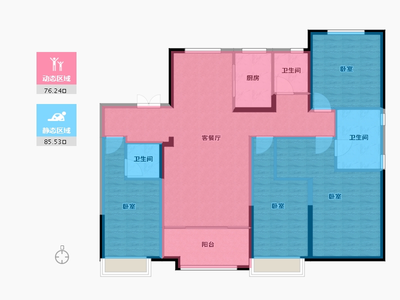 河北省-邯郸市-荣盛锦绣德园-147.01-户型库-动静分区