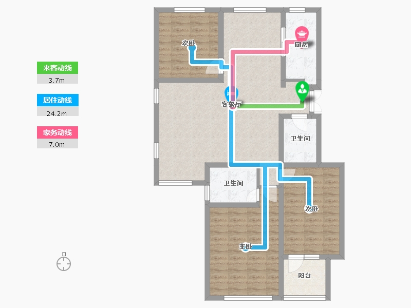 河北省-唐山市-荣盛御府-100.97-户型库-动静线