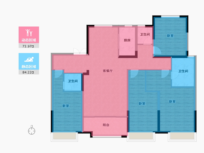 河北省-邯郸市-荣盛锦绣德园-143.00-户型库-动静分区