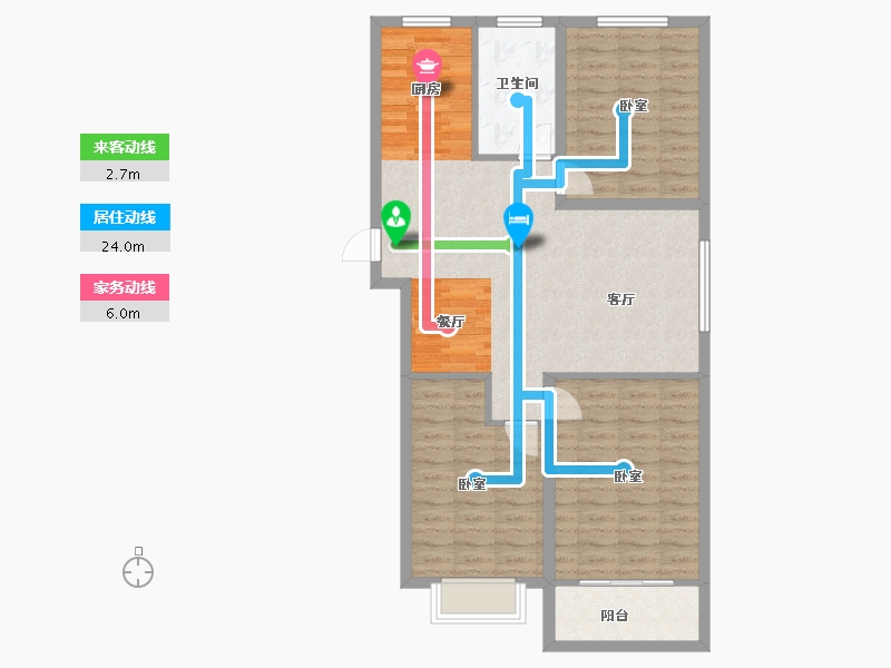 河北省-保定市-紫竹苑-94.58-户型库-动静线