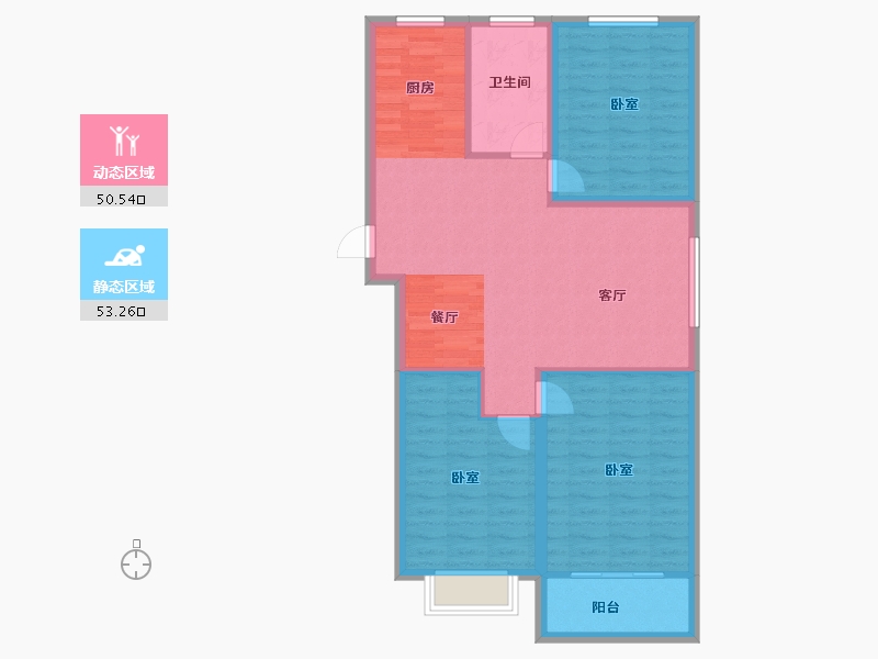 河北省-保定市-紫竹苑-94.58-户型库-动静分区