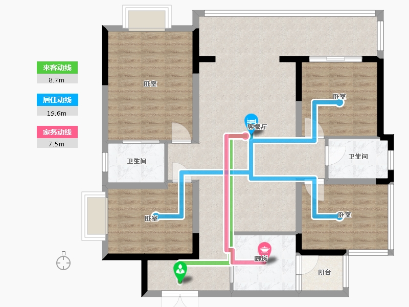 四川省-成都市-成都长虹天樾-111.20-户型库-动静线