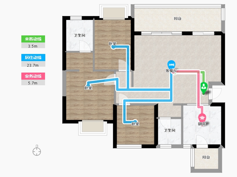 四川省-成都市-成都恒大滨河左岸-89.98-户型库-动静线