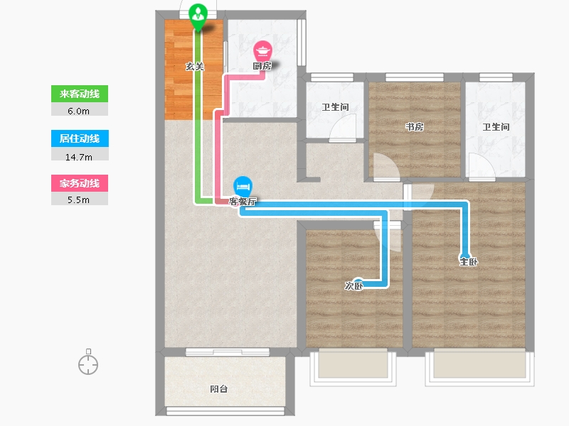 河北省-邢台市-中鼎麒麟瑞-84.00-户型库-动静线