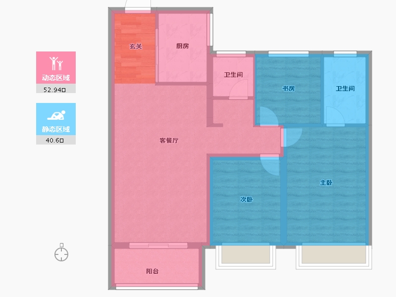 河北省-邢台市-中鼎麒麟瑞-84.00-户型库-动静分区