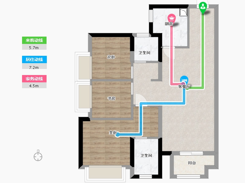 贵州省-贵阳市-贵阳融创城-70.90-户型库-动静线