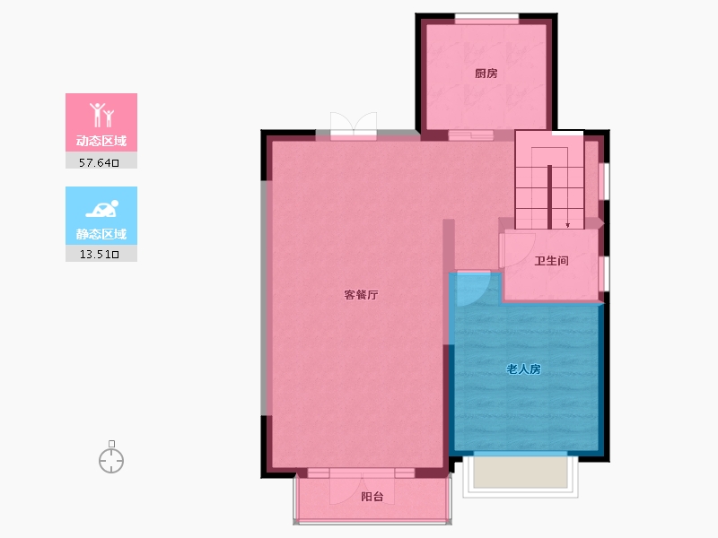 河北省-保定市-上河天著-64.05-户型库-动静分区