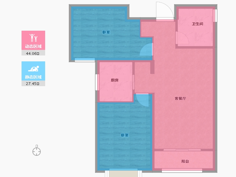 河北省-保定市-鹏渤印象城-64.00-户型库-动静分区