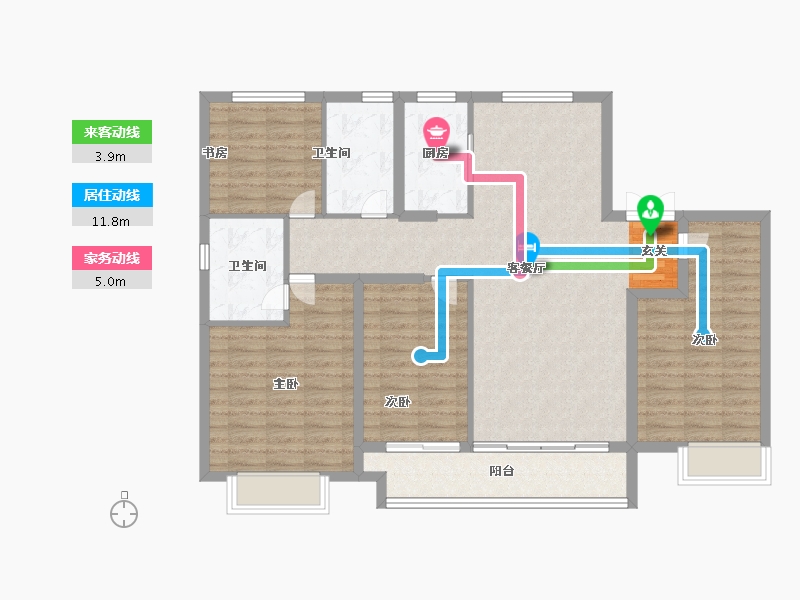 河北省-邢台市-中鼎麒麟瑞-113.99-户型库-动静线