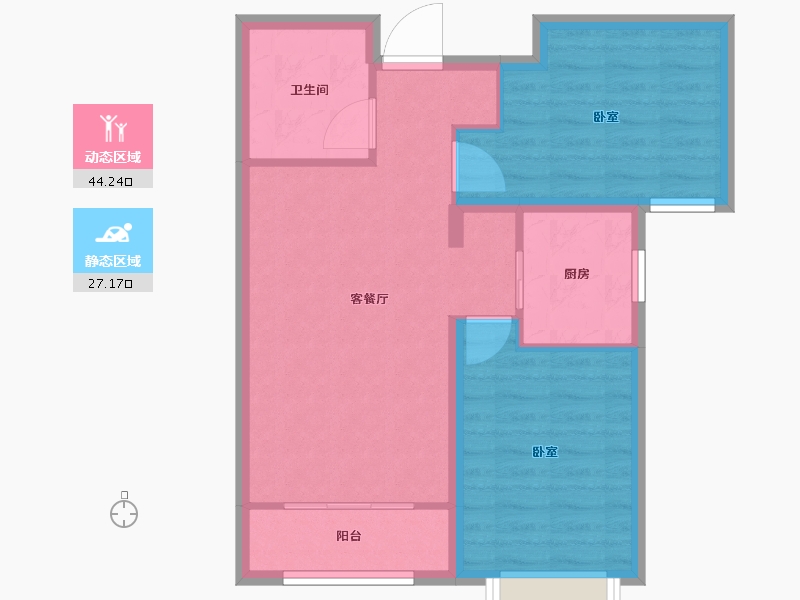 河北省-保定市-鹏渤印象城-64.00-户型库-动静分区