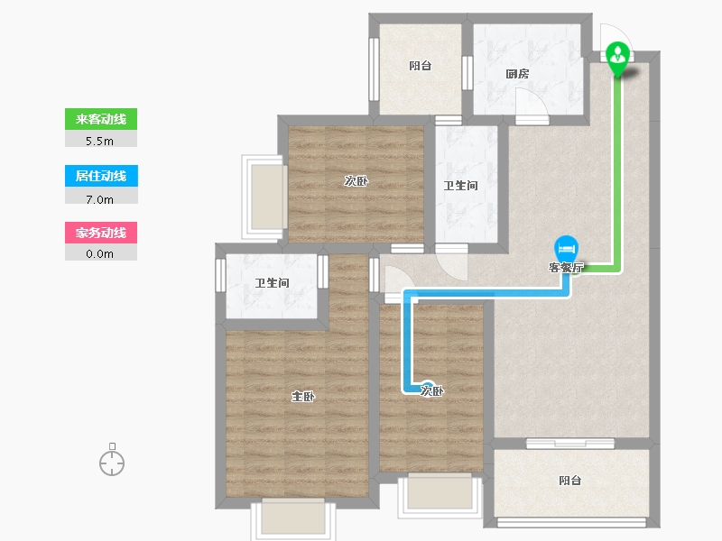 贵州省-贵阳市-修文鹭岛国际-89.52-户型库-动静线