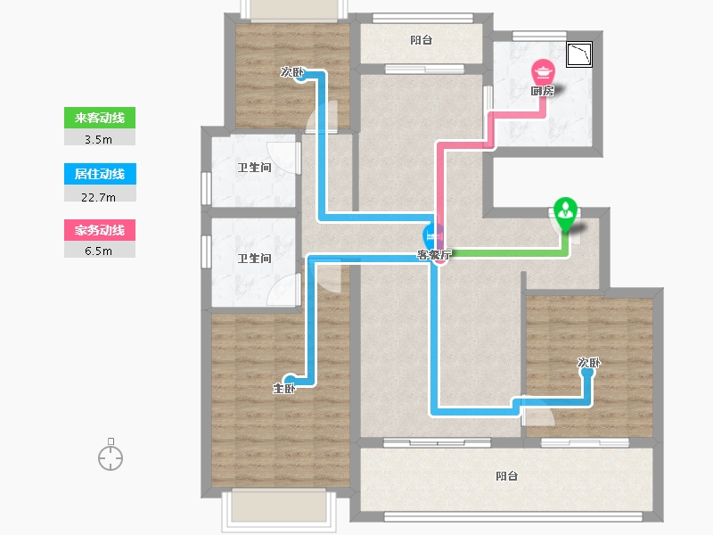 四川省-成都市-昆明恒大国际健康城-104.28-户型库-动静线