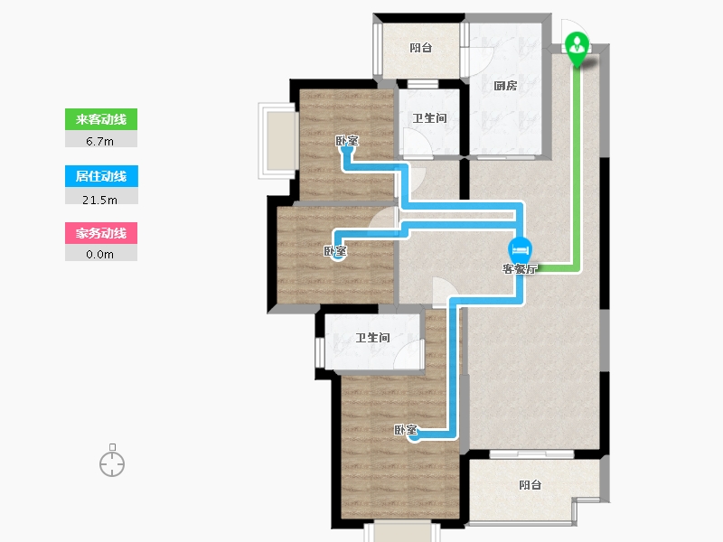 四川省-成都市-成都恒大滨河左岸-87.74-户型库-动静线