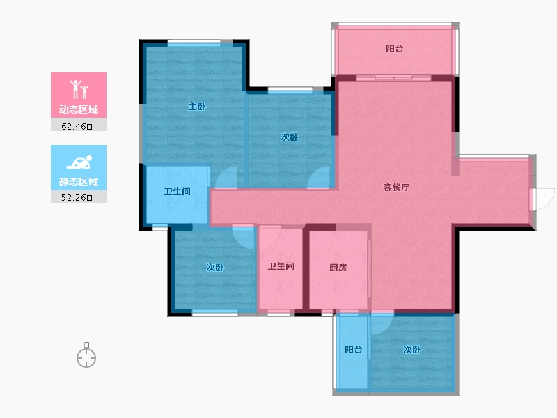 四川省-成都市-瀚城绿洲-102.78-户型库-动静分区