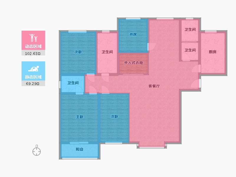 河北省-保定市-泽龙阳光国际-155.30-户型库-动静分区