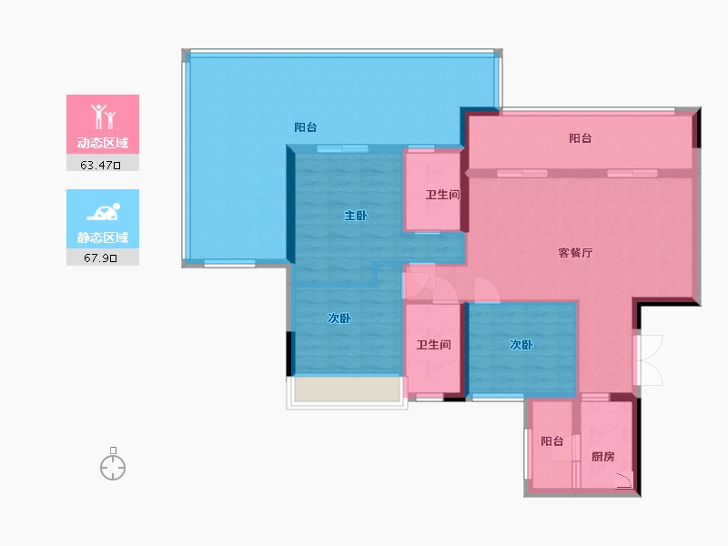 贵州省-贵阳市-中环国际阅湖-117.67-户型库-动静分区