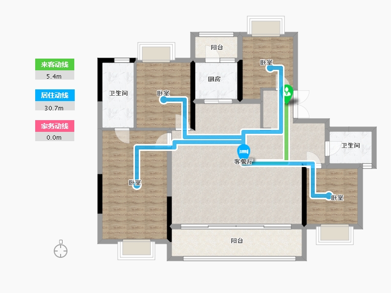 四川省-成都市-中南华宇君启-123.29-户型库-动静线