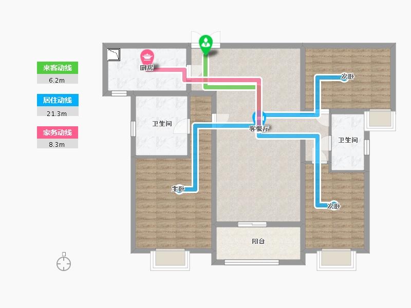 上海-undefined-中海建国里-111.00-户型库-动静线