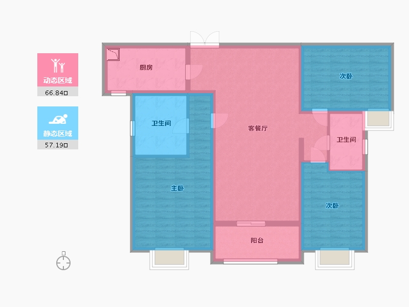 上海-undefined-中海建国里-111.00-户型库-动静分区