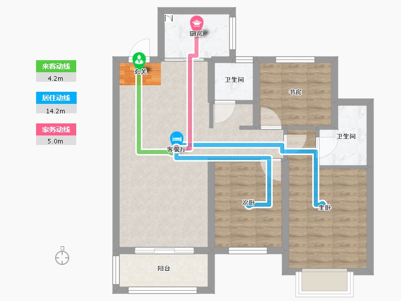 河北省-邢台市-邢州·缔景城-70.75-户型库-动静线