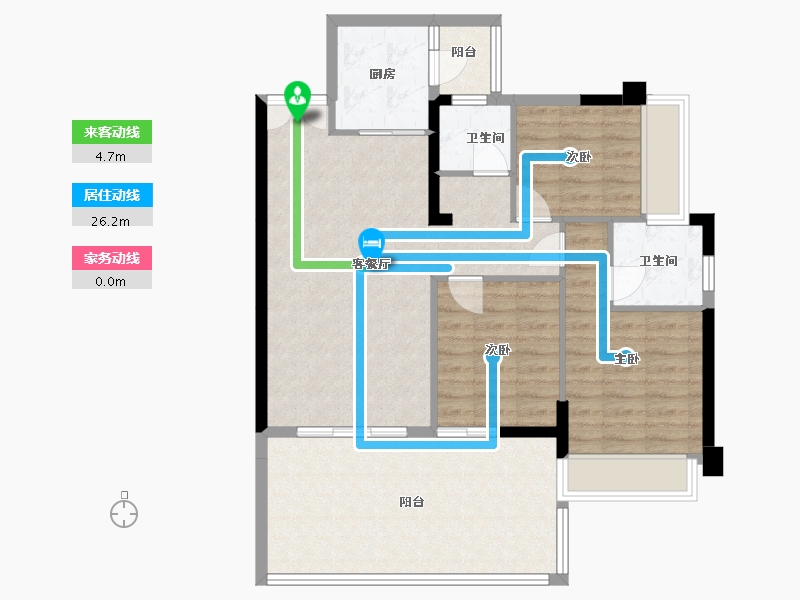 贵州省-贵阳市-中环国际阅湖-93.75-户型库-动静线