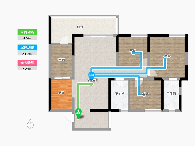 四川省-成都市-瀚城绿洲-96.74-户型库-动静线