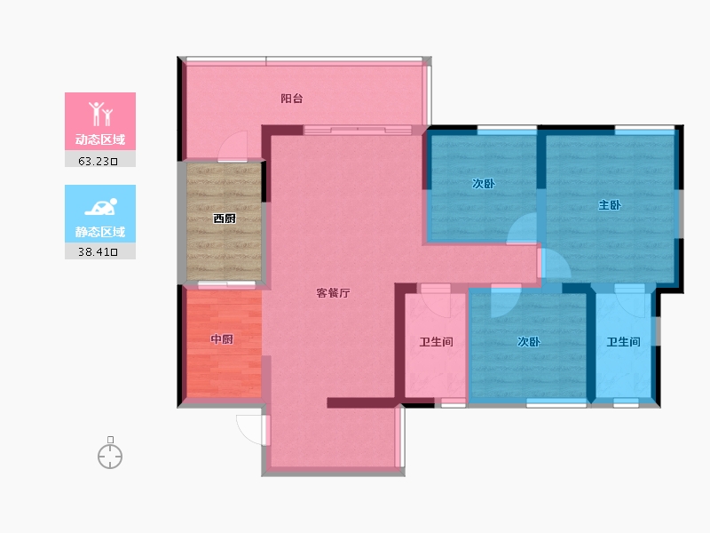 四川省-成都市-瀚城绿洲-96.74-户型库-动静分区