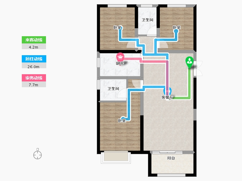 河北省-邯郸市-荣盛锦绣德园-98.00-户型库-动静线