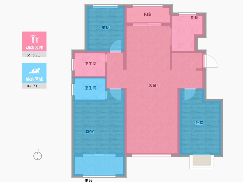 河北省-保定市-印象城滨江悦-89.88-户型库-动静分区