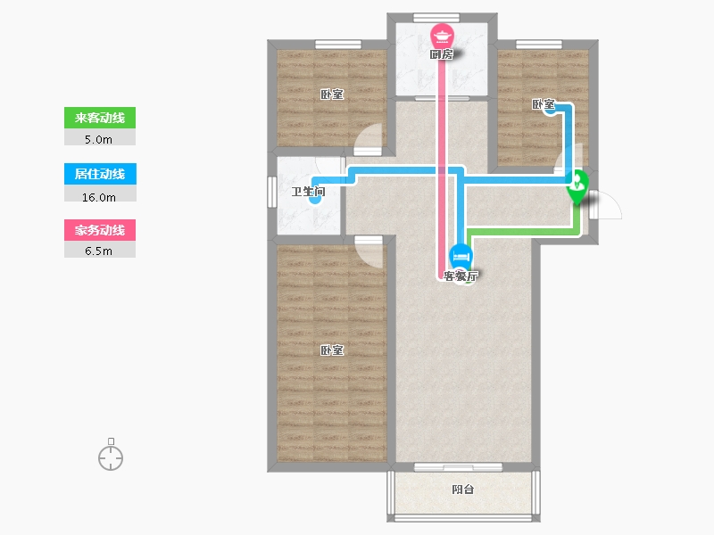 河北省-邢台市-公园城-91.48-户型库-动静线