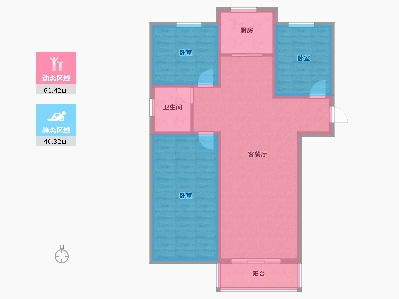 河北省-邢台市-公园城-91.48-户型库-动静分区